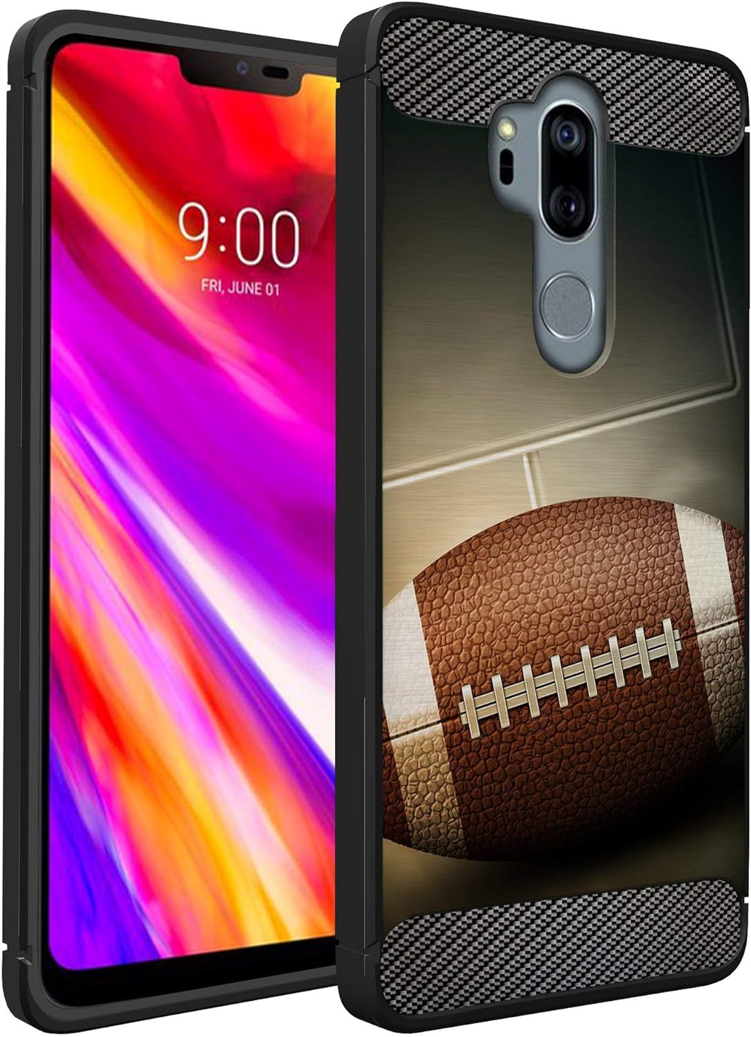 Casesondeck Sports Case Compatible with LG G7 / LG G7 Thinq- Flex Max Matte TPU Perfect Fitted Case Slim and Elegant (Golf) CasesonDeck Vintage Football