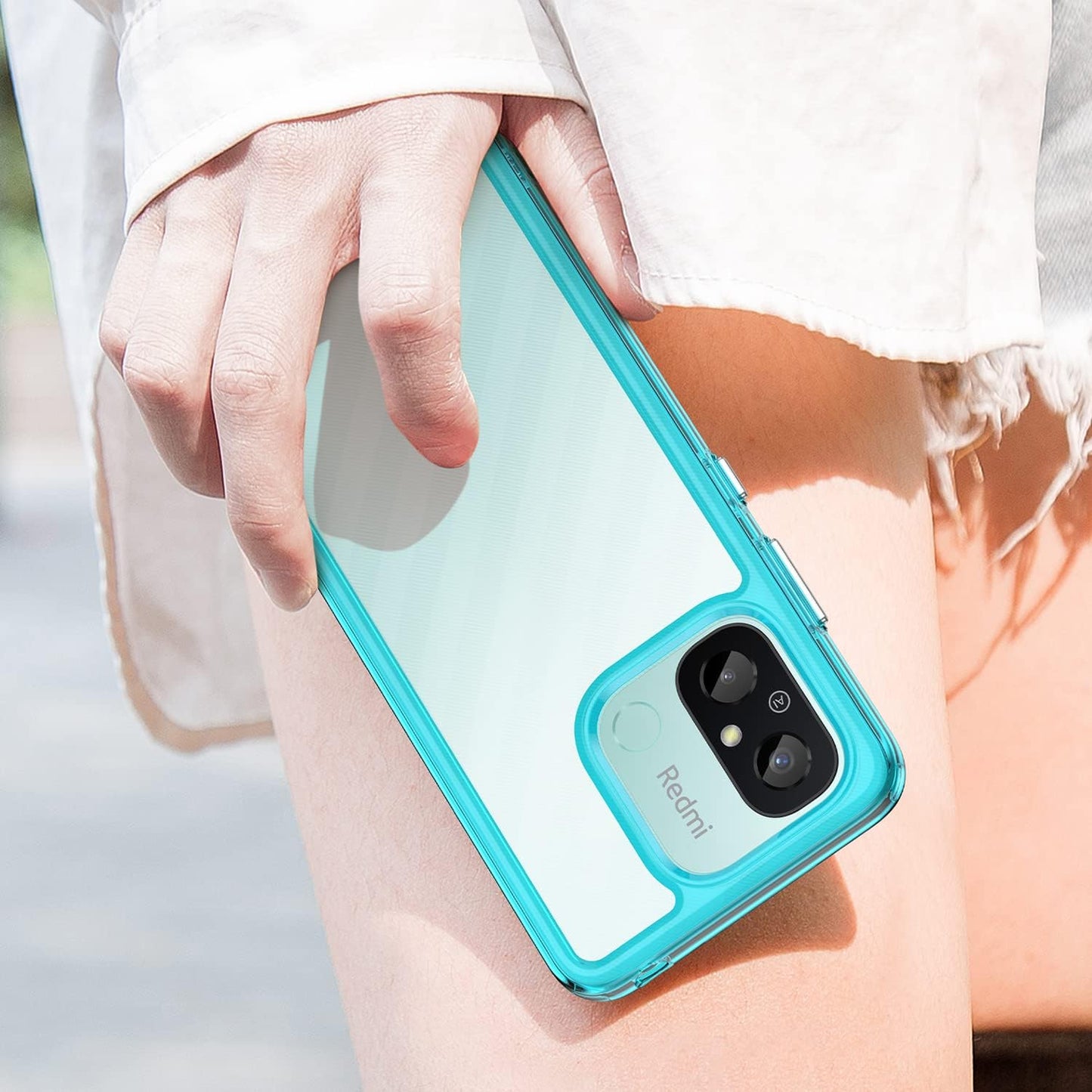 Zotita for Xiaomi Poco C55/12C/11A 4G Phone Case, Lightweight and High Transparency Shock Absorption Protection, TPU Material for Comfortable Touch, Screen Camera Lens for High Protection, (Blue) Zotita