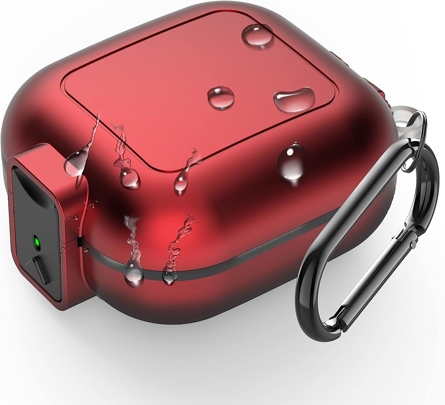 (With Secure Lock) IPX68 Waterproof Case for Samsung Galaxy Buds2 Pro Case (2022)/ Galaxy Buds Pro Case(2021)/ Galaxy Buds 2 Case (2021)/ Galaxy Buds Live Case (2020) Hard PC Protective Case (Black) Galafoki Red