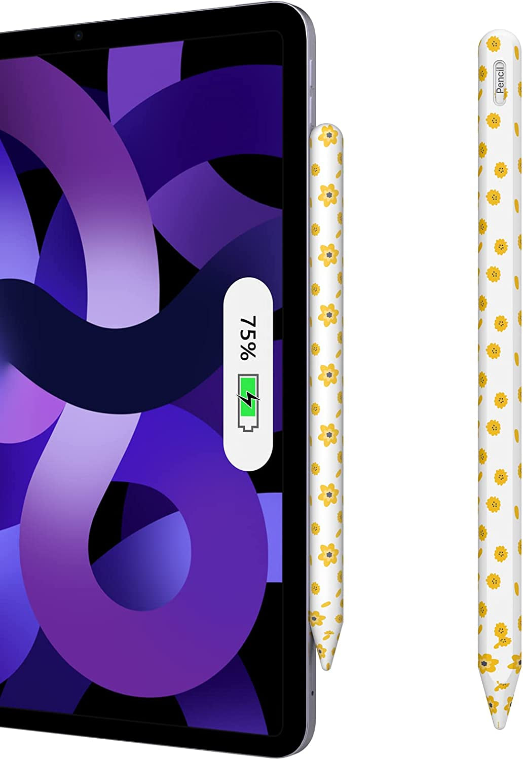 Moko Silicone Pencil Case Compatible with Apple Pencil 2Nd Generation, Ultra Thin Protective Cover Anti-Slip Sleeve Case with Nib Cover, Panda MoKo Sunflower 1PACK