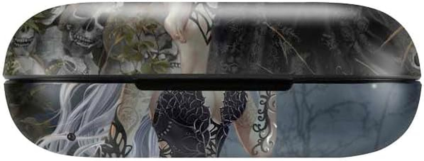 Skinit Decal Skin Compatible with Echo Buds - Officially Licensed Nene Thomas Gothic Queen with Silver Dragon by Nene Thomas Design Skinit