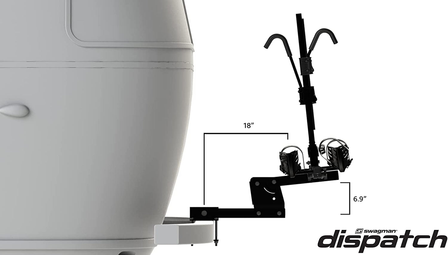 Swagman DISPATCH RV Approved Hitch Mount Bike Rack, Black Swagman