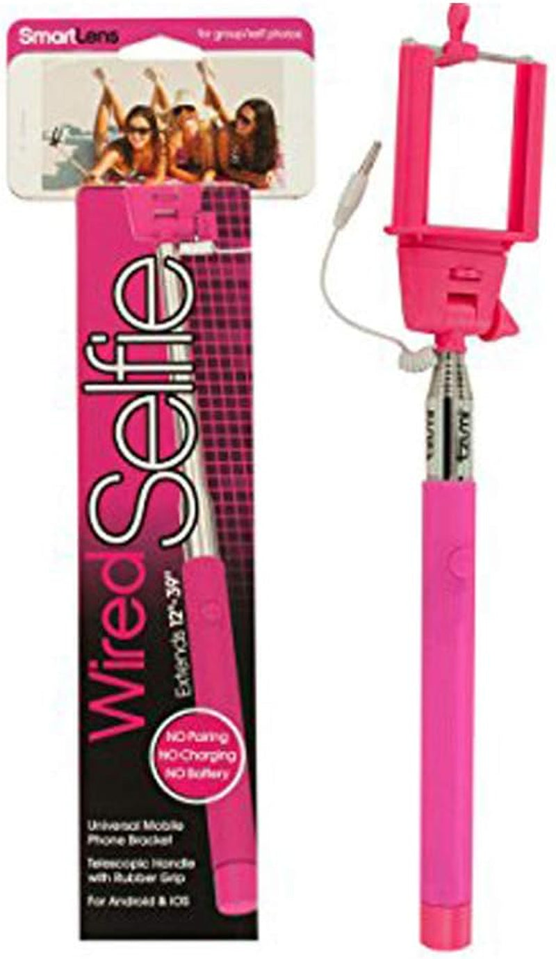 Selfie Stick, Tzumi Extendable Wired Cable Control Self-Portrait Monopod with Remote Shutter for Iphone 6 6 plus 6+ 5S 5C 5, Samsung Galaxy S4 S2, Samsung Galaxy Note 3 Note 4, HTC, Sony, Lg Tzumi