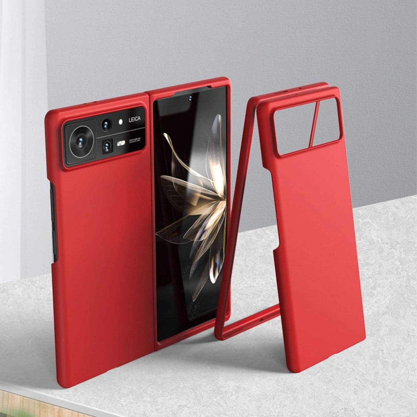 COQUE Xiaomi Mix Fold 2 Phone Case,Ultra Slim Skin-Feeling Phone Shell,Folding Phone Cover for Xiaomi Mix Fold 2,White COQUE Red Xiaomi Mix Fold 2