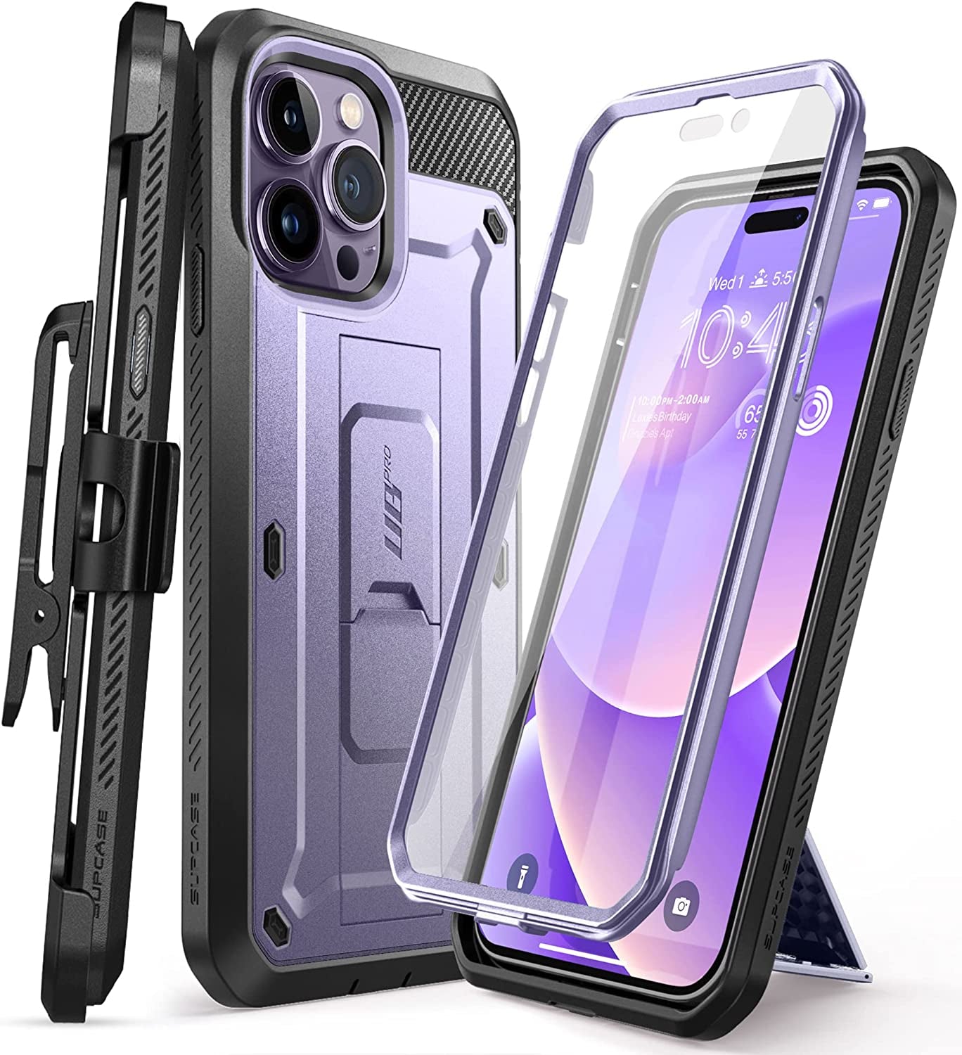 SUPCASE Unicorn Beetle Pro Case for Iphone 14 Pro Max 6.7", with Built-In Screen Protector & Kickstand & Belt-Clip Heavy Duty Rugged Case (Frostgreen) SUPCASE Mauve