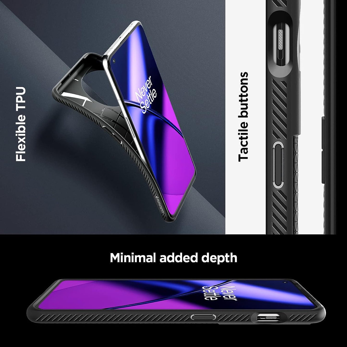 Spigen Liquid Air Armor Designed for Oneplus 11 Case (2023) - Matte Black Spigen