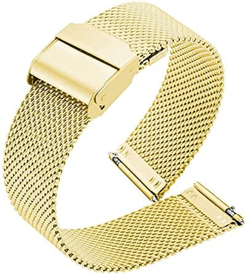 IENYU for Garmin Vivoactive 3 Strap Milanese Metal Watch Band for Garmin Accessoires Forerunner 245/645 Vivomove HR Venu Sq Bracelet IENYU Gold For Vivoactive 3