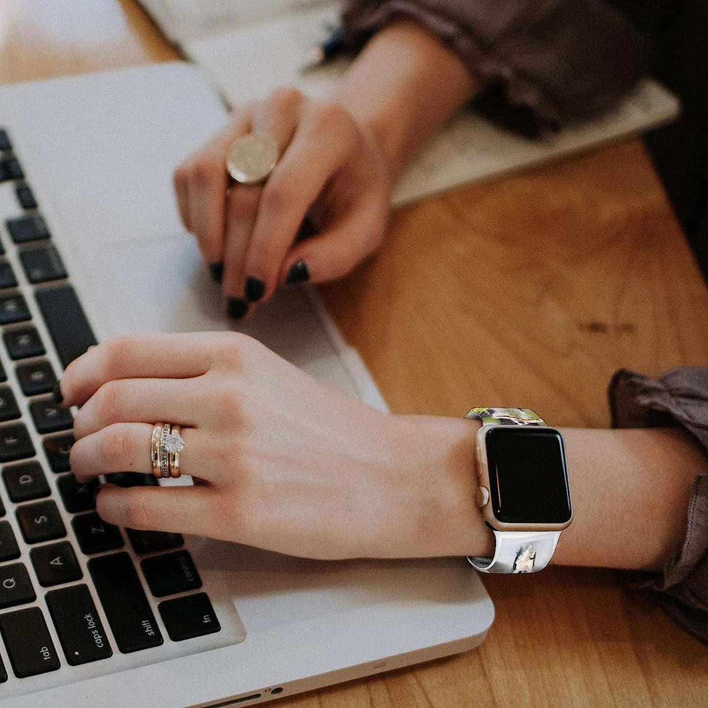 Customized Band with Photo Text Compatible with Apple Watch 38Mm 40Mm 41Mm 42Mm 44Mm 45Mm 49Mm Personalized Silicone Band Custom Sport Strap for Apple Watch Band Series SE 8 7 6 5 4 3 2 1 COOPASIA