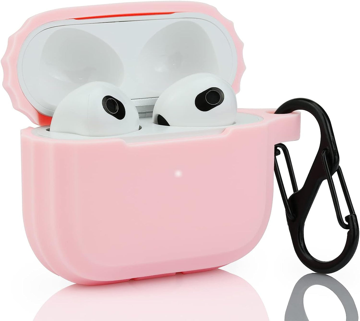 Case Airpods 3 Replacement for Apple Airpods 3Rd Generation 2021, Pink Airpod 3 Gen Silicone Protective Skin Sleeve Accessory Glow in Dark for Girl, Women - LEFXMOPHY LEFXMOPHY Pink