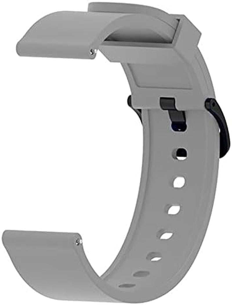 BKUANE 20Mm Soft Silicone Watchband Strap for Garmin Vivoactive 3 Smart Bracelet Watch Band Forerunner 245 245M 645 Colorful Wristband BKUANE Grey 20mm