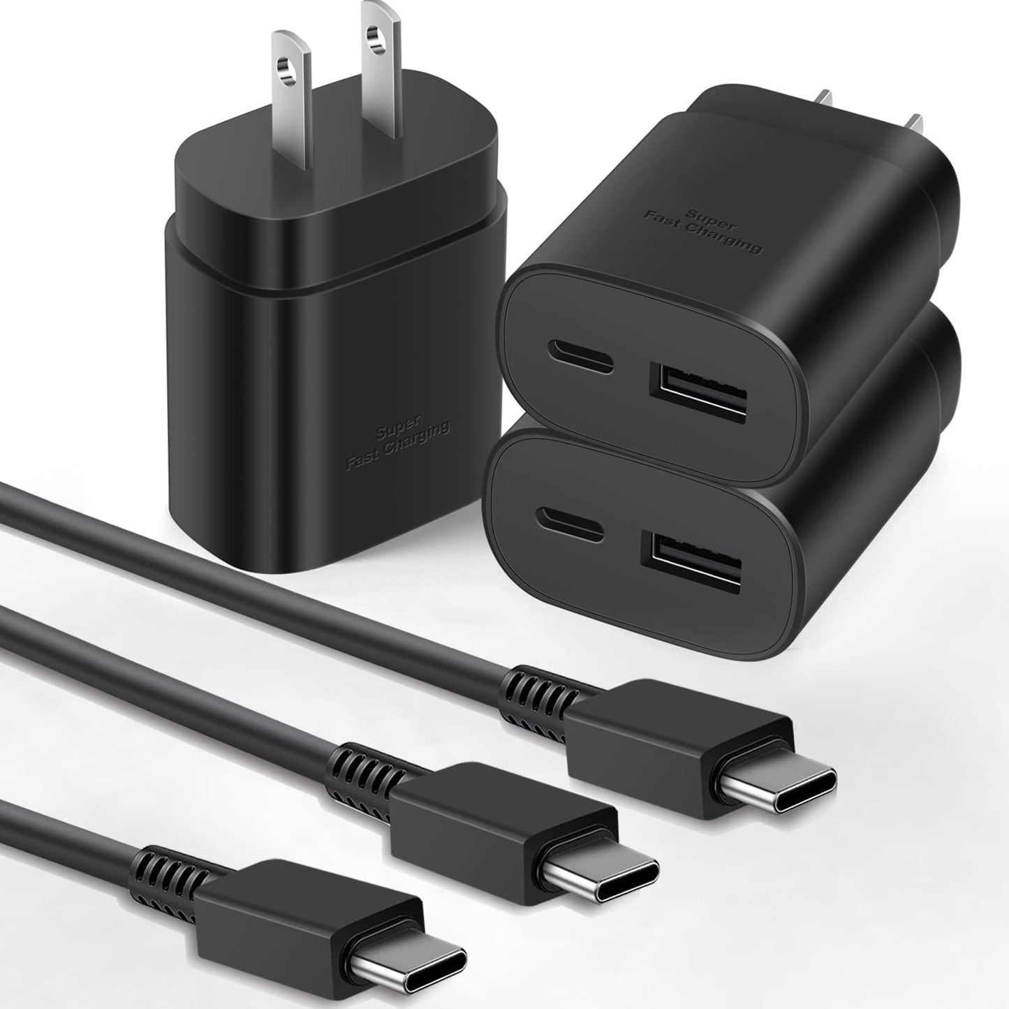 USB C Fast Charger, 25W Samsung Charger Fast Charging, Dual Port C Charger with 6FT Cable for Samsung Galaxy S23,S22, S22 Plus, S20/S21 Ultra Plus, Note 20/ Note 10 Plus,Pps Charger and Charger Cord Shenzhen Hua Nantong Electronic Technology Co., Ltd 3 Pack-Type C Cable