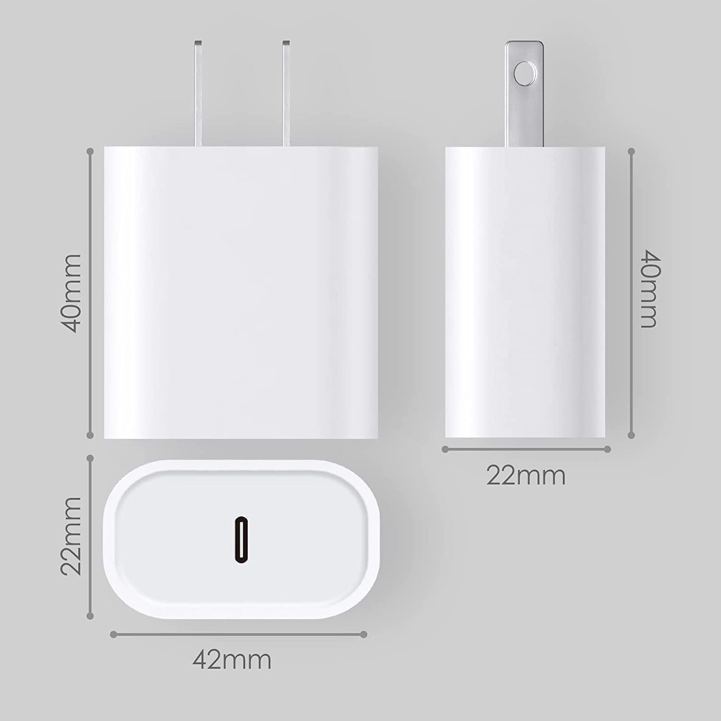 Ocupwei for Iphone Charger USB-C Power Adapter : 20W 2 Packs USB C Wall Charger, Fast Charging Type C Chargers Block Compatible with Iphone 14/13/12/11/Ipad/Ipad Pro Shenzhen Sunshine Technological Co Ltd