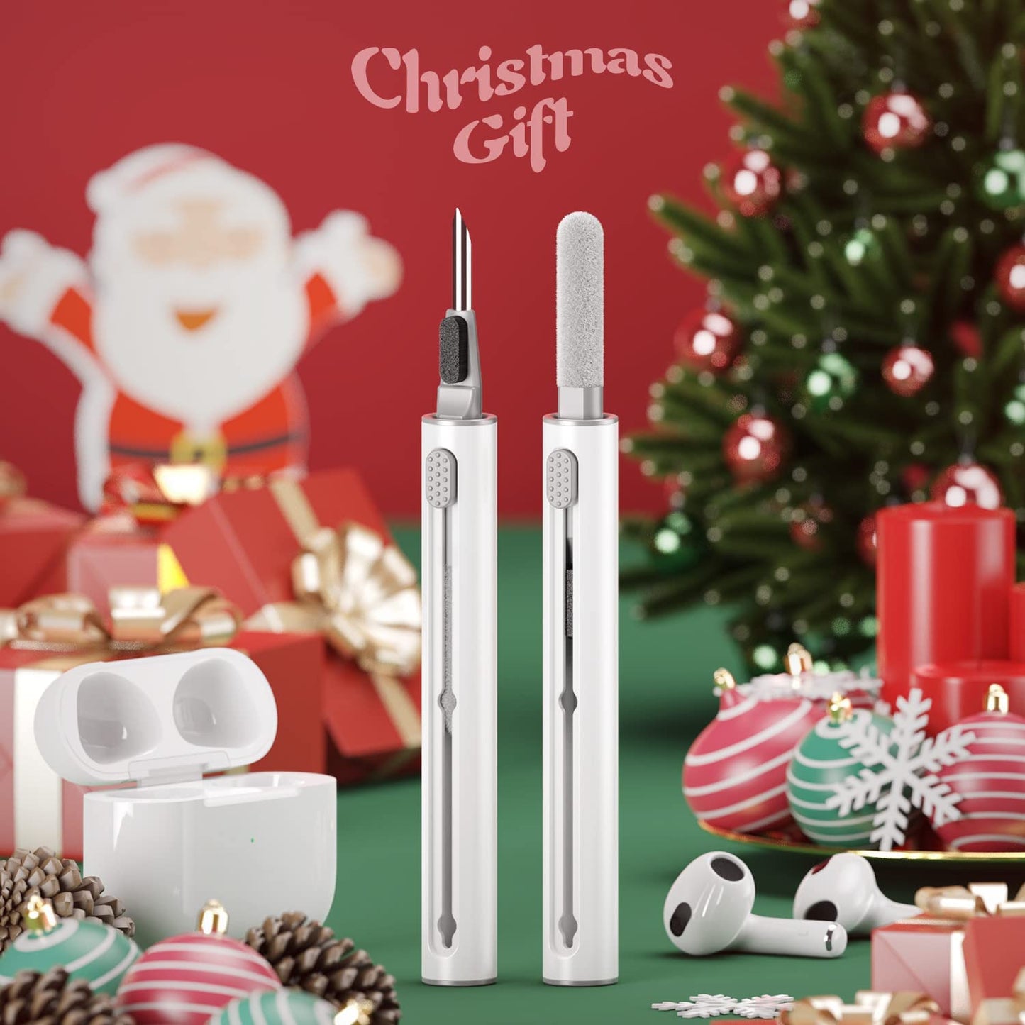 Cleaner Kit for Airpods Pro 1 2 3 Cleaning Kit for Wireless Earbuds, Smartphone, Tablets, Laptop, Camera, Cleaning Pen with Soft Brush Flocking Sponge Hyashee