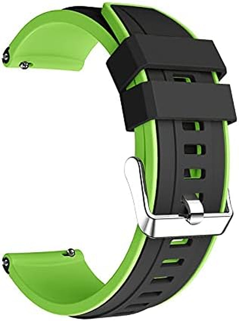 KAVJU Replacement Silicone Band Strap for Garmin Vivoactive 3 Vivomove HR Music Watchband Strap for Forerunner 245 245M 645 Wristband KAVJU Black green 20mm