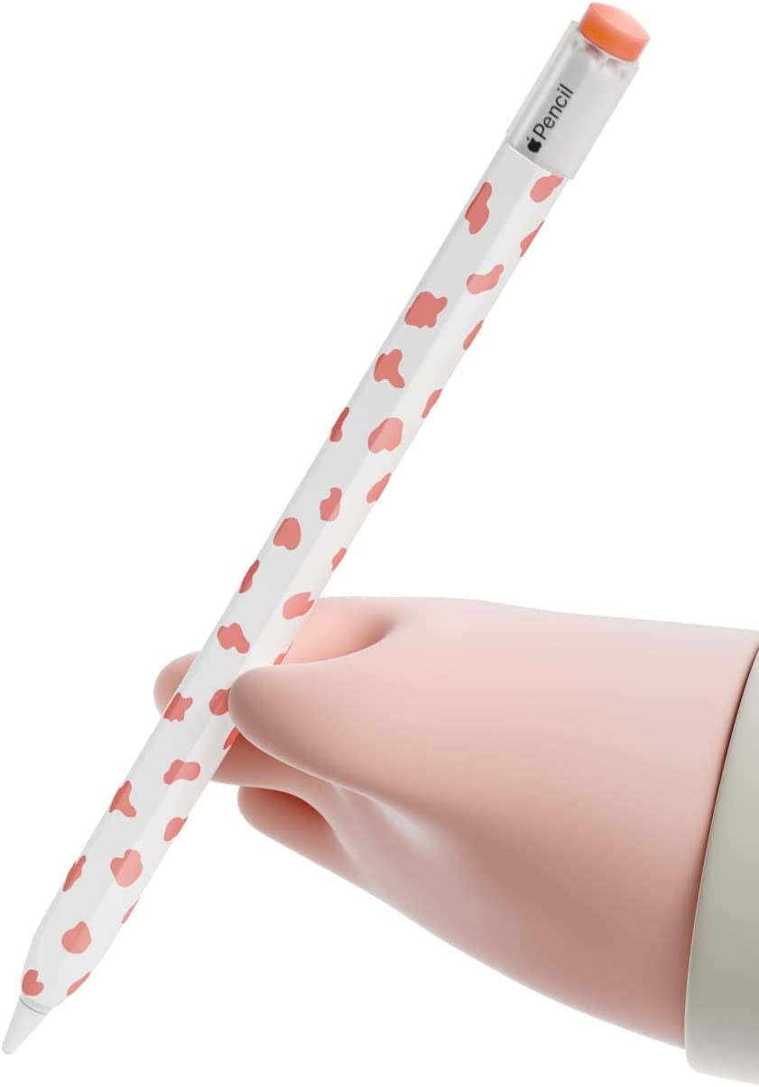 ELETIUO Cow Print Silicone Case for Apple Pencil 2Nd Generaion Cover,Protective Skin Grip Sleeve with Cap Accessories Compatible for Ipad Pro 11 12.9 Inch,Purple Litumfen Pink