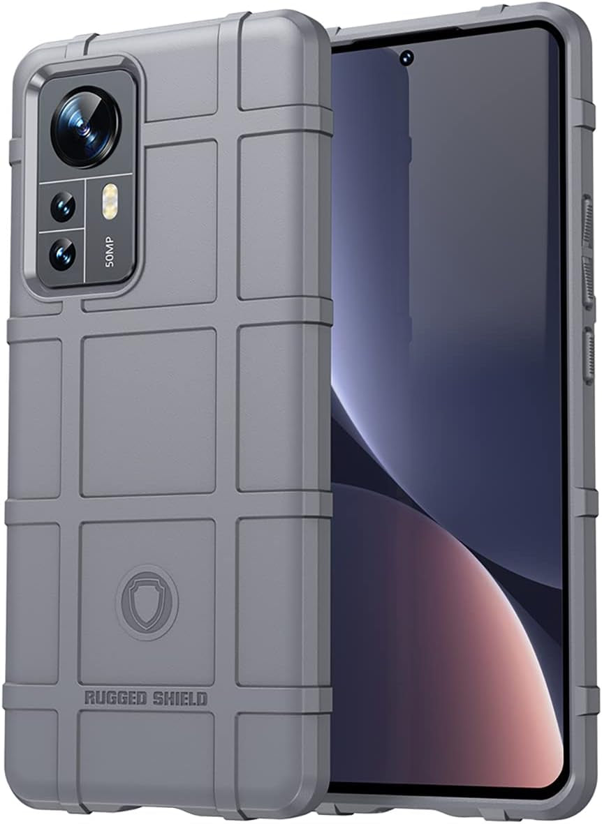 Monwutong Slim Fit Phone Case for Xiaomi 12 Pro, Rugged Shield Case with Military Grade Shockproof,Drop-Tested and Camera Lens Protection Cover for Xiaomi 12 Pro, HD Blue Monwutong Gray