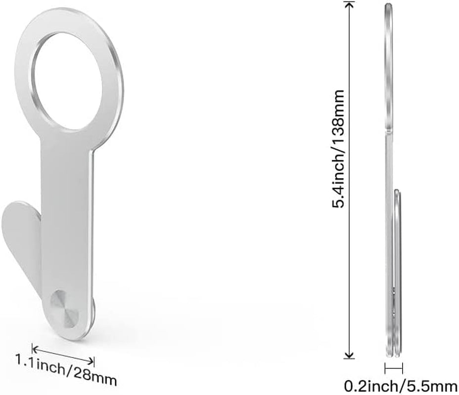 Strong Grip Laptop Phone Holder, Slim Laptop Phone Mount, Portable Phone Mount for Laptop, Computer Monitor Expansion Bracket, Strong Magnetic Phone Mount for All Phones, Silver PAARA