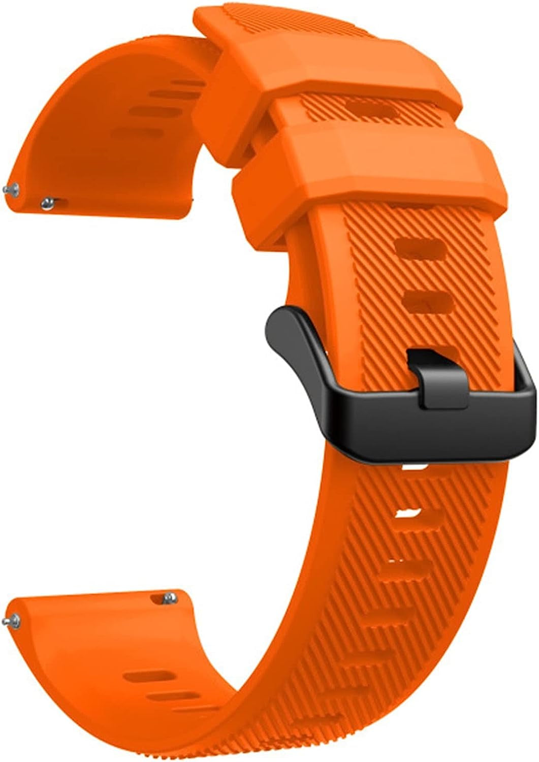 NFRFK Sport Silicone Watch Band Strap for Garmin VENU 2,Forerunner745,Vivoactive 4,Fenix Chronos, Replacement 22Mm Wristband NFRFK Orange Garmin Active