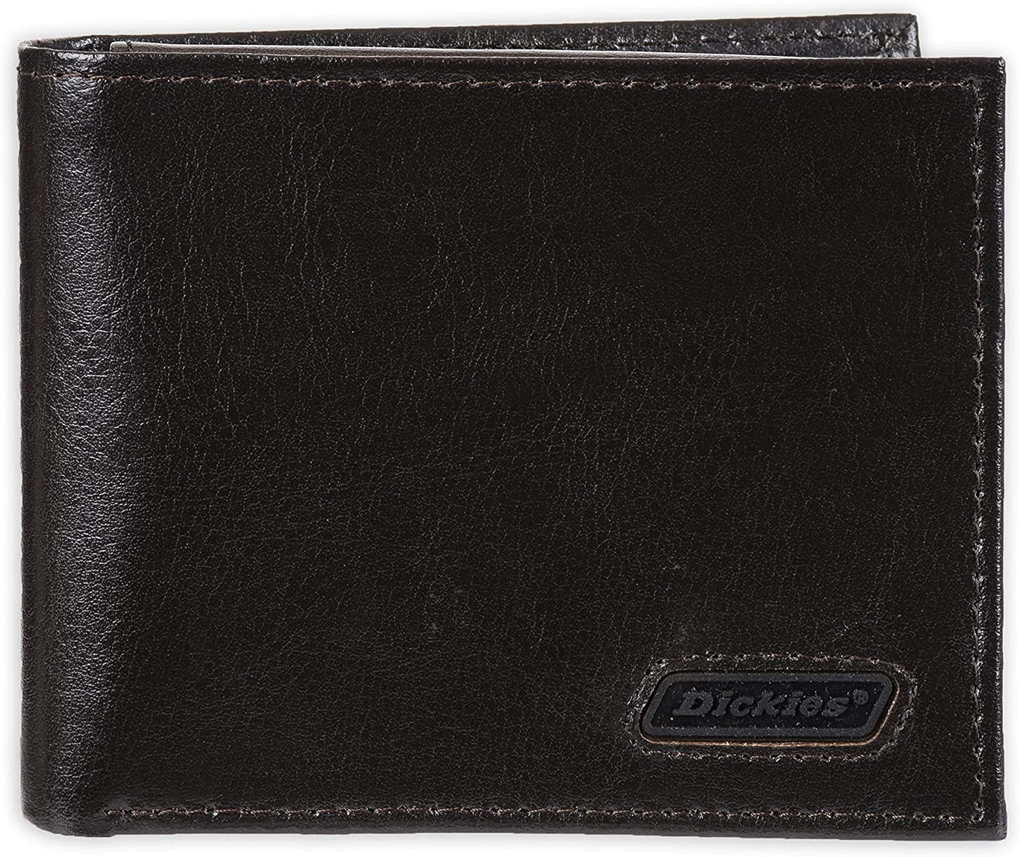 Dickies Men'S Leather Bifold Wallet Dickies Brown Passcase One Size