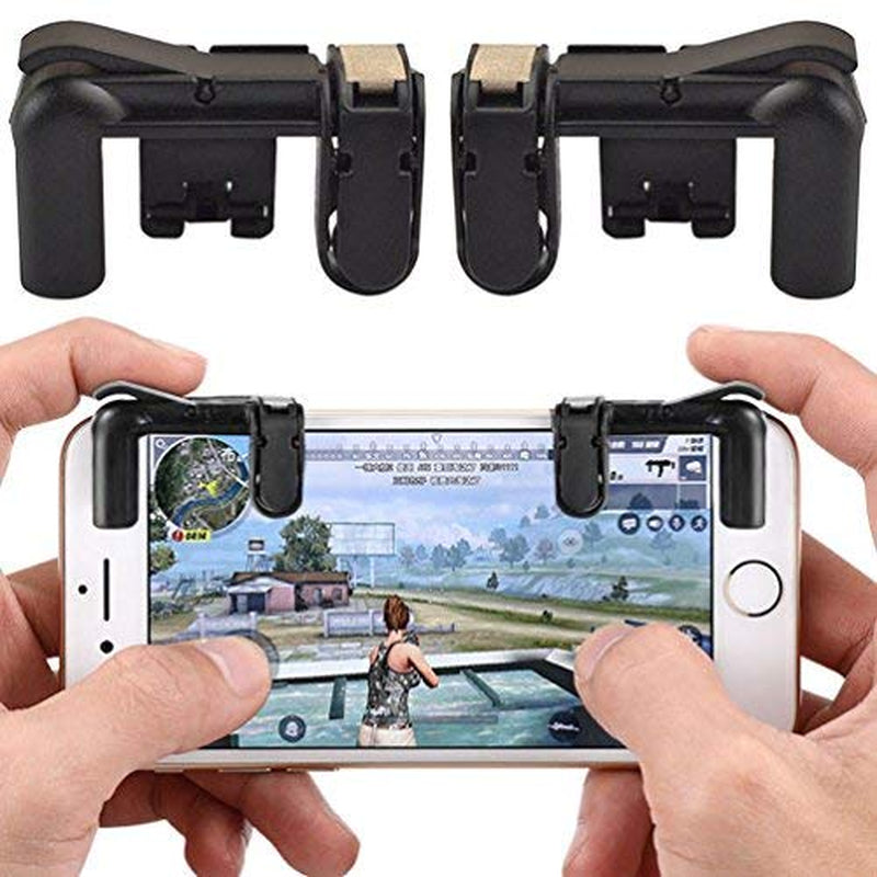 HONTECH 1 Pair Mobile Game Fire Button Aim Key Joystick Smartphone Tablet Gaming Knives Out Rules of Survival Game Trigger Button L1/R1 Shooter Controller PUBG HONTECH
