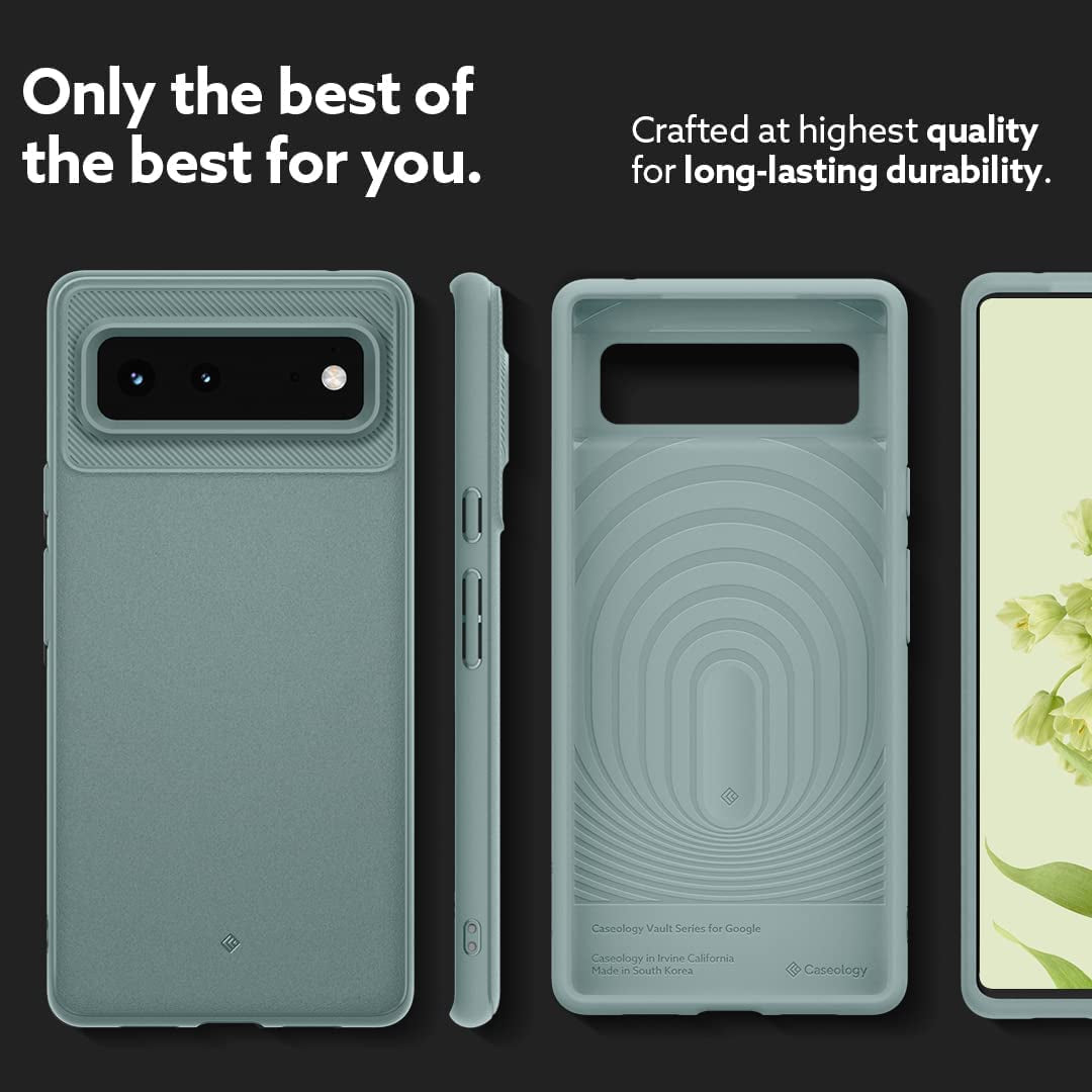 Caseology Vault Protective Case Compatible with Google Pixel 6 Case (2021) - Sage Green Caseology