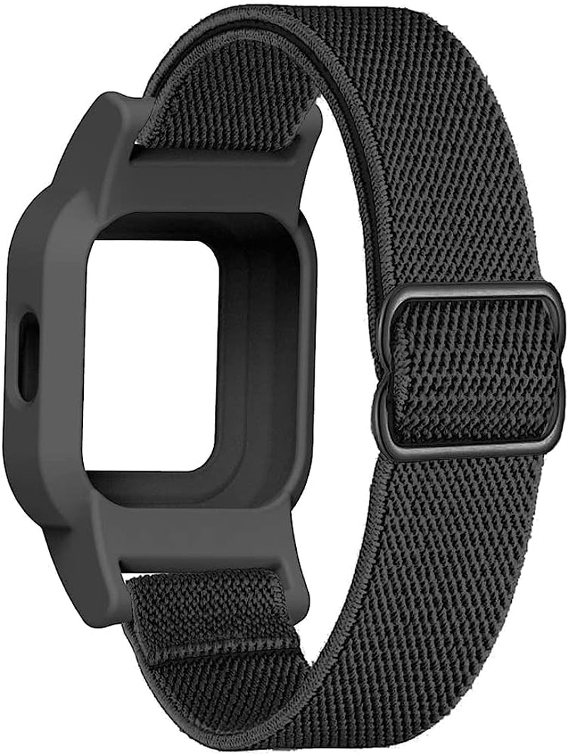C2D JOY Stretchy Loop Nylon Strap Compatible with Garmin Vivofit Jr 3 Bands Watch Adjustable Elastic Sport Wristband C2D JOY Black One Size