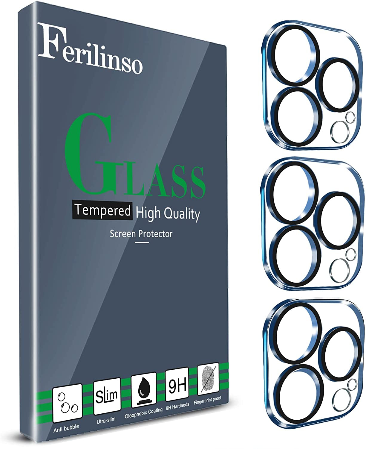 Ferilinso for Iphone 13/ 14 Privacy Screen Protector 2 Pack 9H anti Spy Tempered Glass Privacy Screen with 2 Pack Camera Lens Protector Case Friendly Accessories Ferilinso 13 Pro Max &13 Pro Clear 13 Pro Max &13 Pro