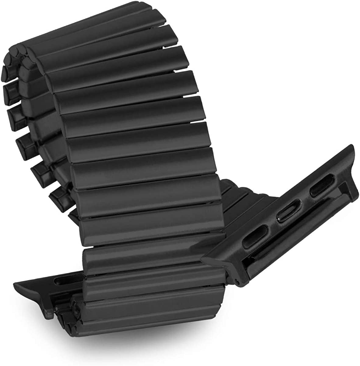 YOUKEX Stretchable Stainless Bands Compatible with for Apple Watch 7 Band 41Mm 45Mm 42Mm 38Mm 40Mm 44Mm,Stainless Steel Stretch Watch Band Metal Expansion in Brushed, Compatible with Iwatch Series 6/5/4/3/2/1 SE YOUKEX Black 38MM/40MM/41MM M/L