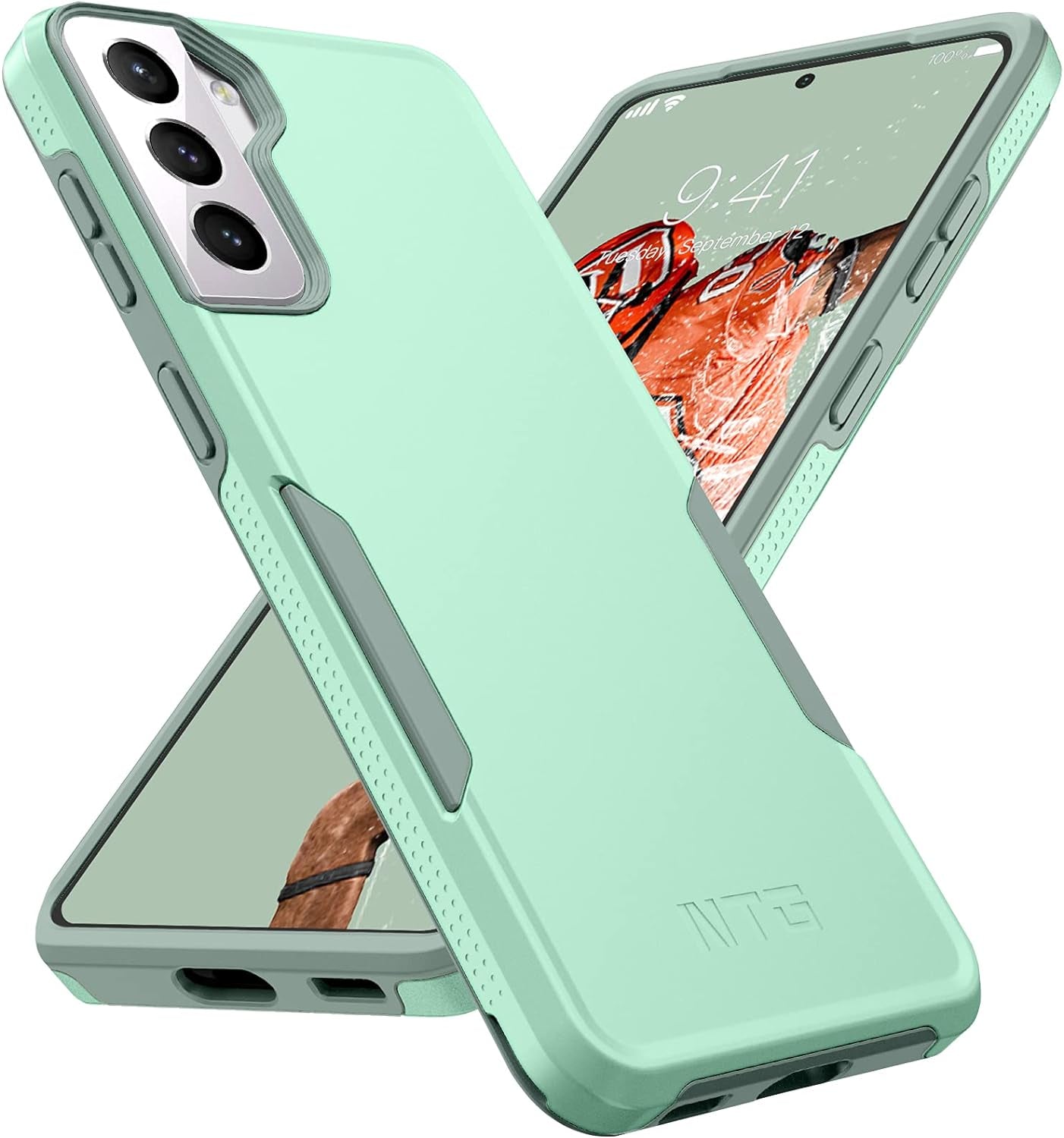 NTG [1St Generation Designed for Samsung S21 Case (Not for S21 Plus&S21 Ultra), Heavy-Duty Tough Rugged Lightweight Slim Shockproof Protective Case for Samsung Galaxy S21 6.2 Inch, Forest Green NTG Green S21