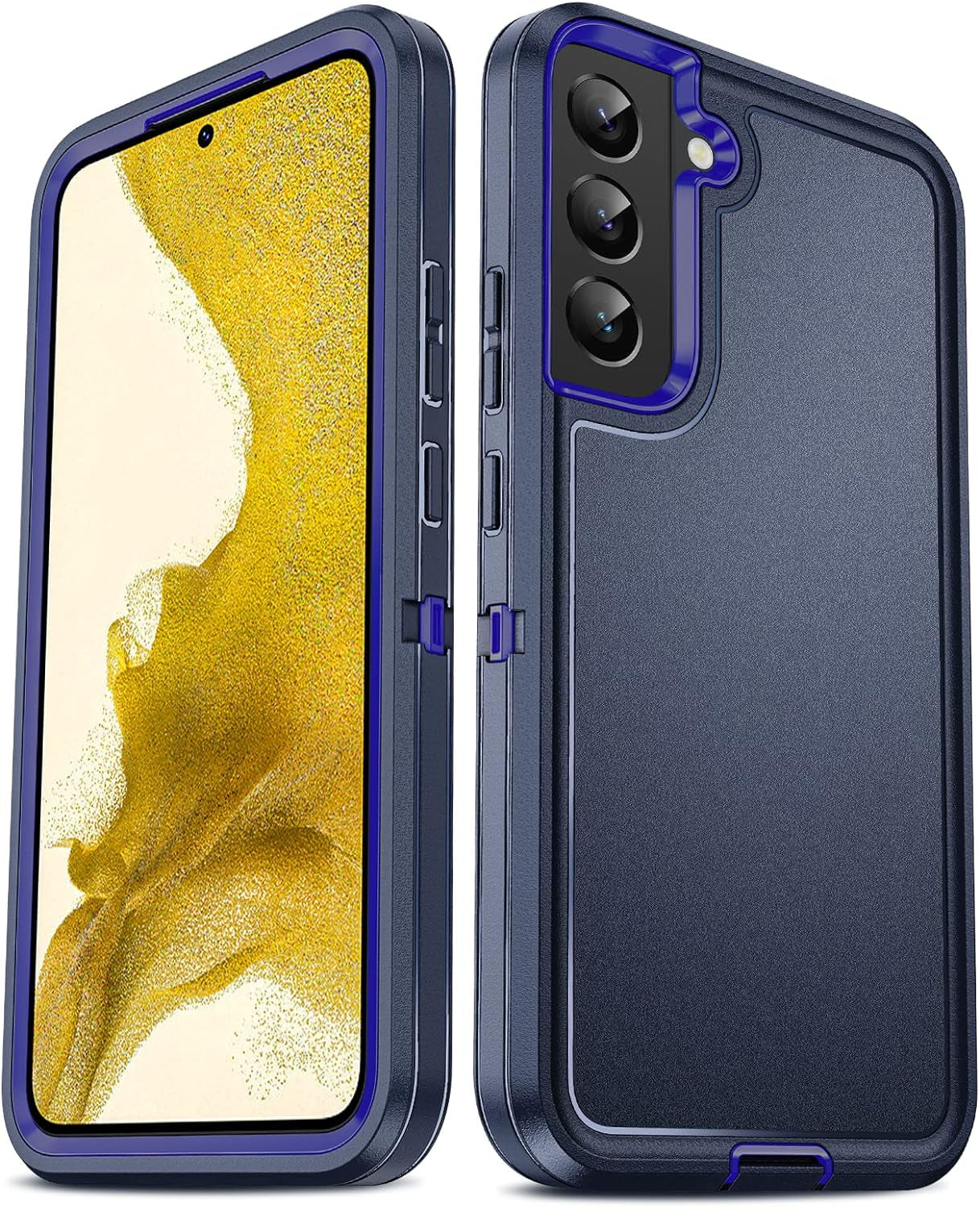 Leyi for S22 plus Case, Galaxy S22 plus Case, 3 in 1 Full Body Shockproof Rubber Dustproof Rugged Defender Protection Case for S22 Plus, Teal LeYi Blue