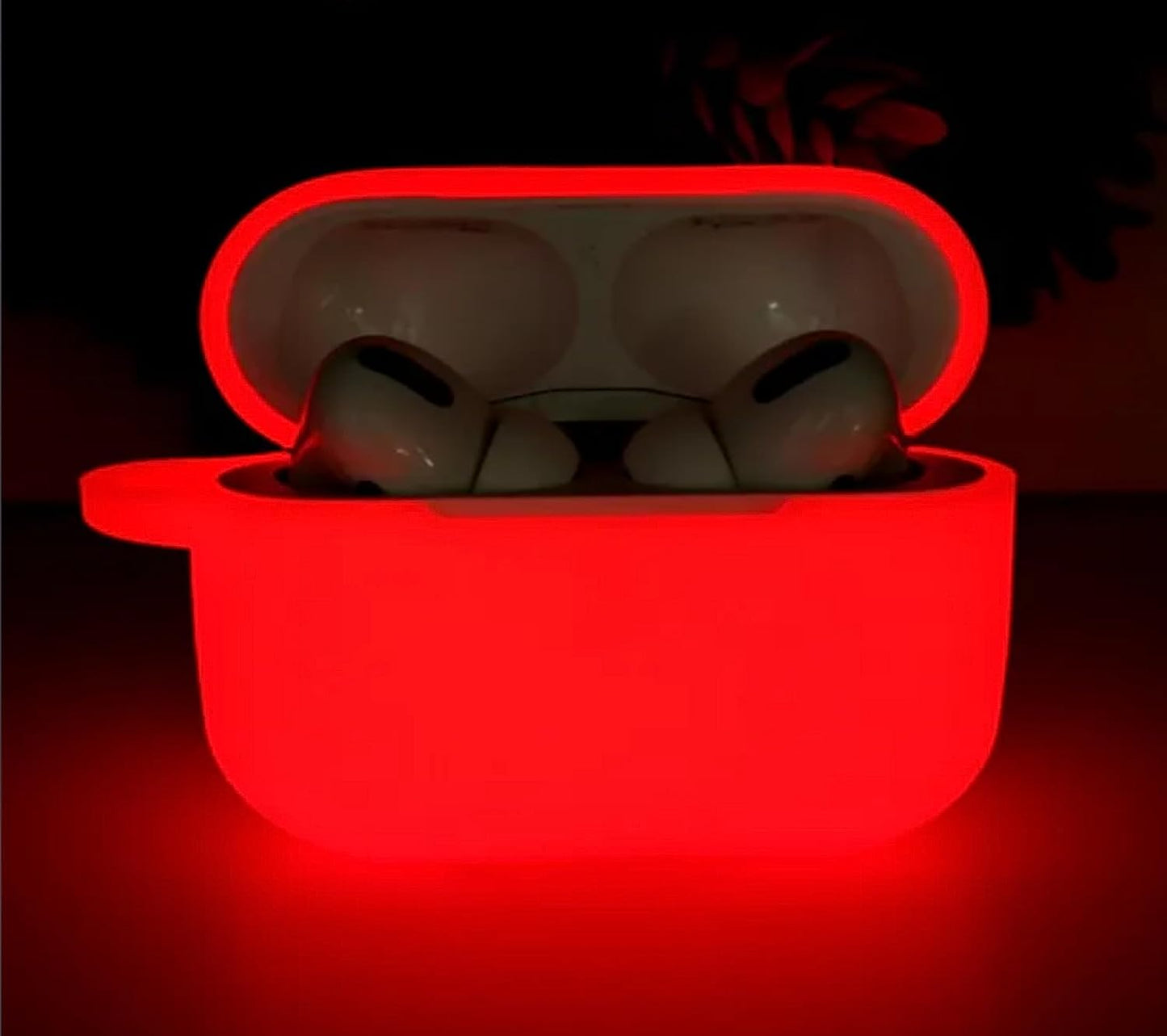 Airpods Pro 2 Case 2Nd Generation (2022) Silicone Shockproof Cover - Glow in the Dark Green JustEarbuds Glow in the Dark Red