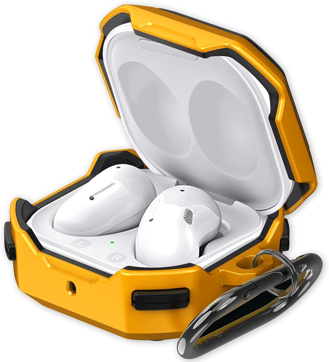 Aorstke Case for Samsung Galaxy Buds Live Case,Samsung Earbuds Case,Hard PC Headphone Accessories Cover,Wired Charging Cover with Keychain (Red) Aorstke-1 Yellow