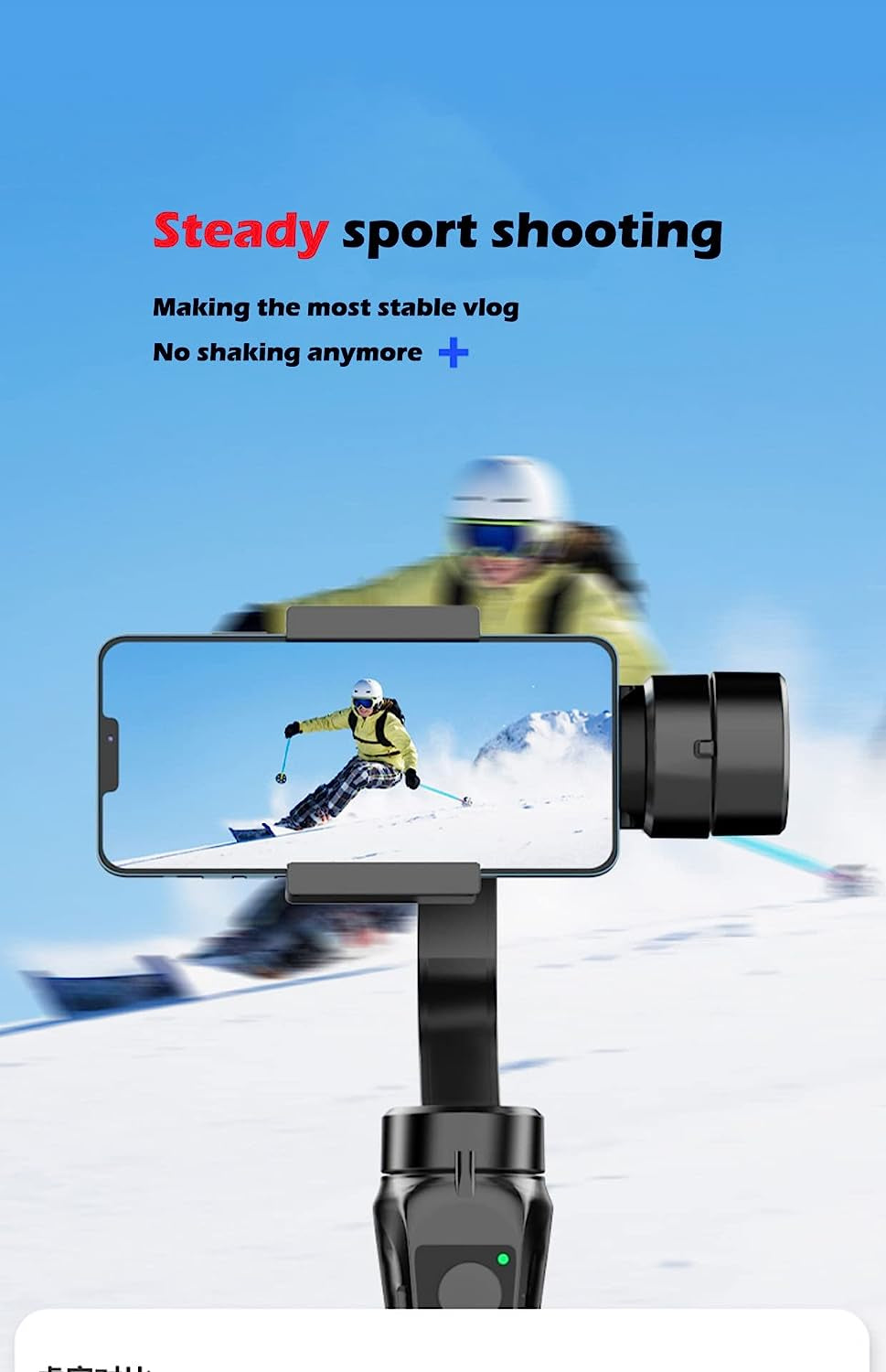 3 Axis Gimbal Stabilizer for Smartphone with Tripod,Foldable Phone Gimbal for Android and Iphone 14 PRO MAX, Stabilizer for Video Vlog Live Streaming CYKE