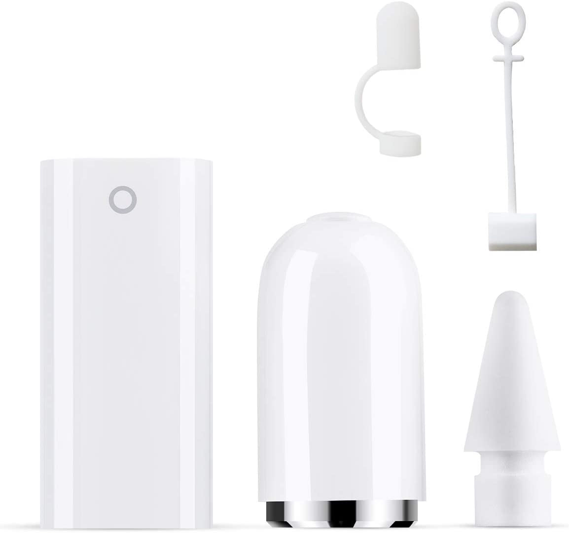 MJKOR Magnetic Replacement Cap and Charging Adapter for Apple Pencil 1St MJKOR 1Cap + 1Adapter + 1Tip