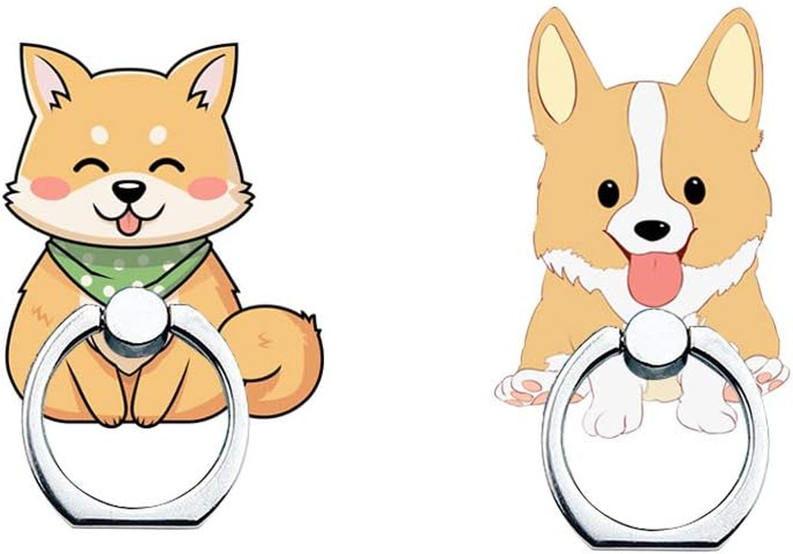 Phone Ring Holder Stand,Cute Animal Phone Ring Stand Holder 360 Rotation Kickstand Finger Ring Cute Turtle Grip Stand for Cellphones,Smartphones and Tablets RRJQW 2 Pack Dog Phone Ring Stand