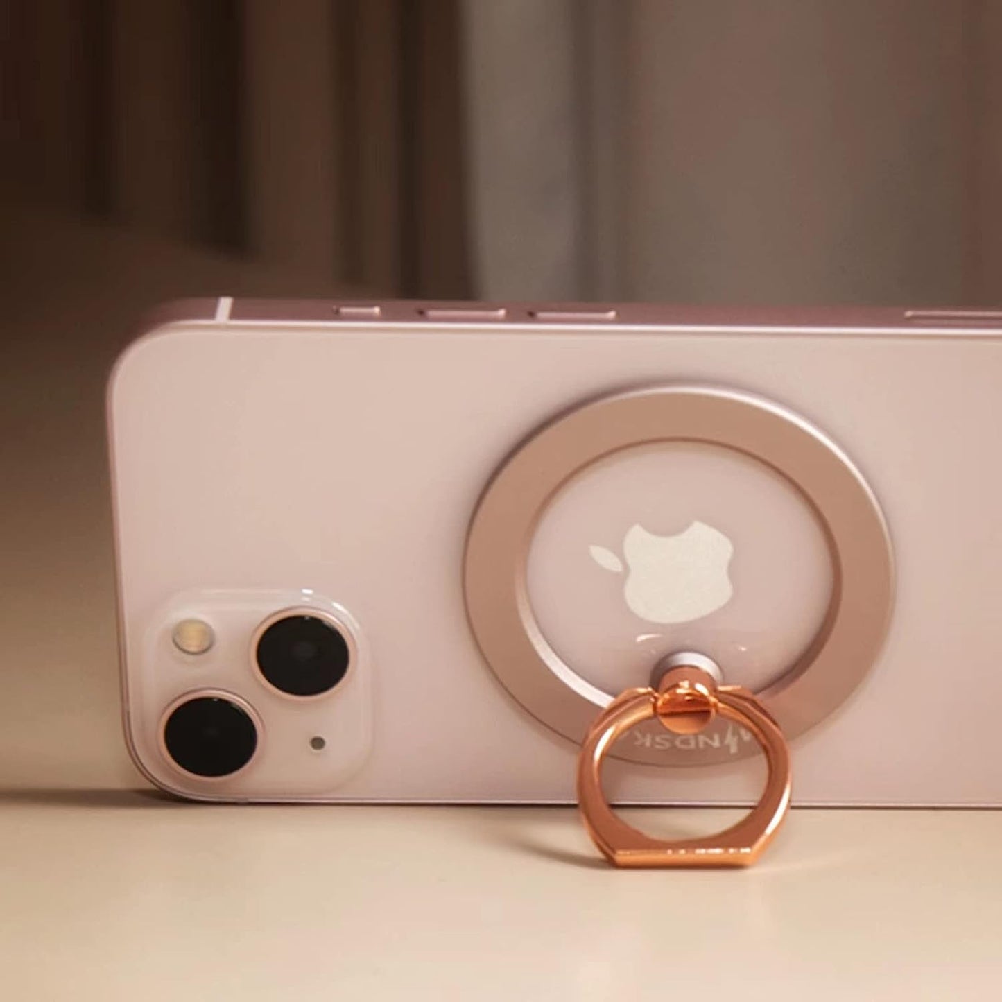 Mindsky Magnetic Phone Ring Holder for Iphone 14 13 12 Magsafe Accessories Adjustable Finger Phone Ring Grip【Removable When Wireless Charging】 Mindsky Pink