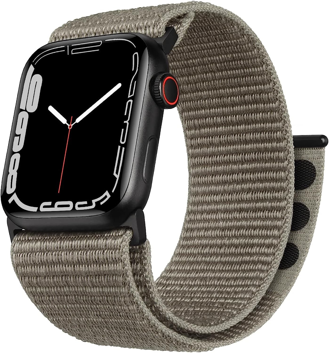 ZRDESIGN Ultra Wide Black Nylon Watch Band Compatible with Apple Watch 38Mm 40Mm 41Mm 42Mm 44Mm 45Mm 49Mm, Adjustable Sport Loop for Iwatch Series 8 7 6 5 4 3 2 1 SE ZRDESIGN Grey 42mm/44mm/45mm/49mm