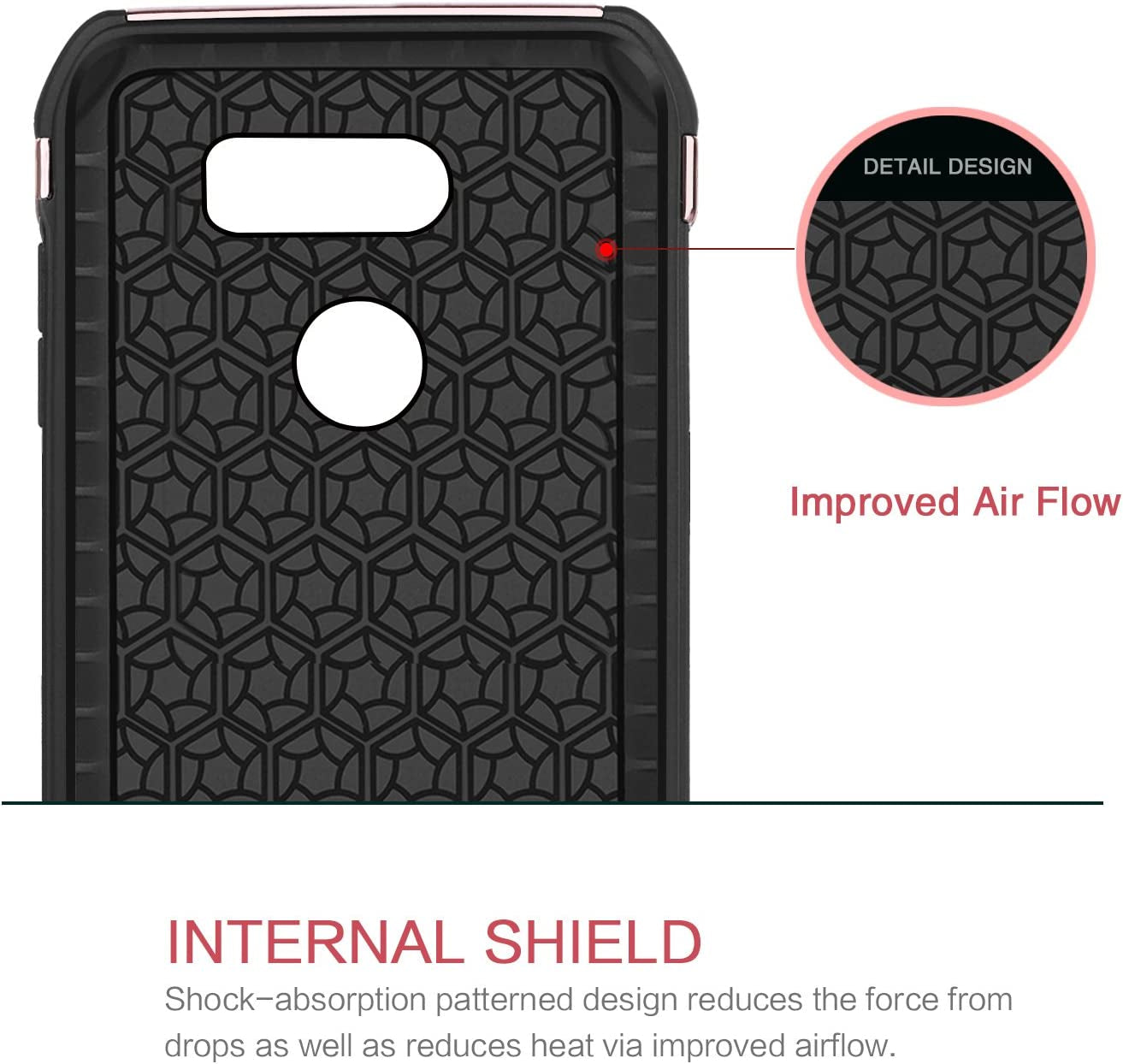 LG V30 Case, LG V30+ Case, LG V35 Thinq Phone Cases, LG V30S Thinq Cell Phone Case, BENTOBEN Slim 2 in 1 Glitter Bling Sparkly Cover, Heavy Duty Shockproof Protective Cases for Women, Gilrs, Rose Gold BENTOBEN