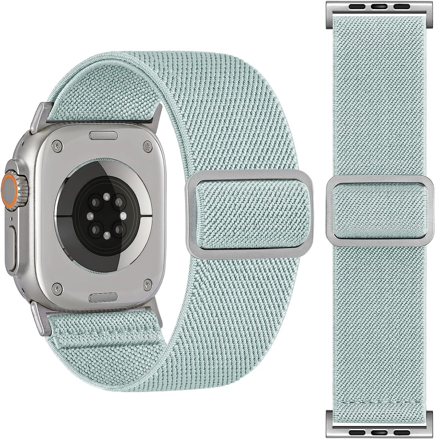 25MM/30MM Wide Stretchy Nylon Compatible with Apple Watch Ultra Band 44Mm 45Mm 49Mm 38Mm 40Mm 41Mm 42Mm, Adjustable Sport Soft Elastic for Apple Watch Band Men, Wristband for Iwatch SE 8 7 6 5 4 3 2 1 HEARTBOOM Succulent 38mm/40mm/41mm(Band width 25mm)