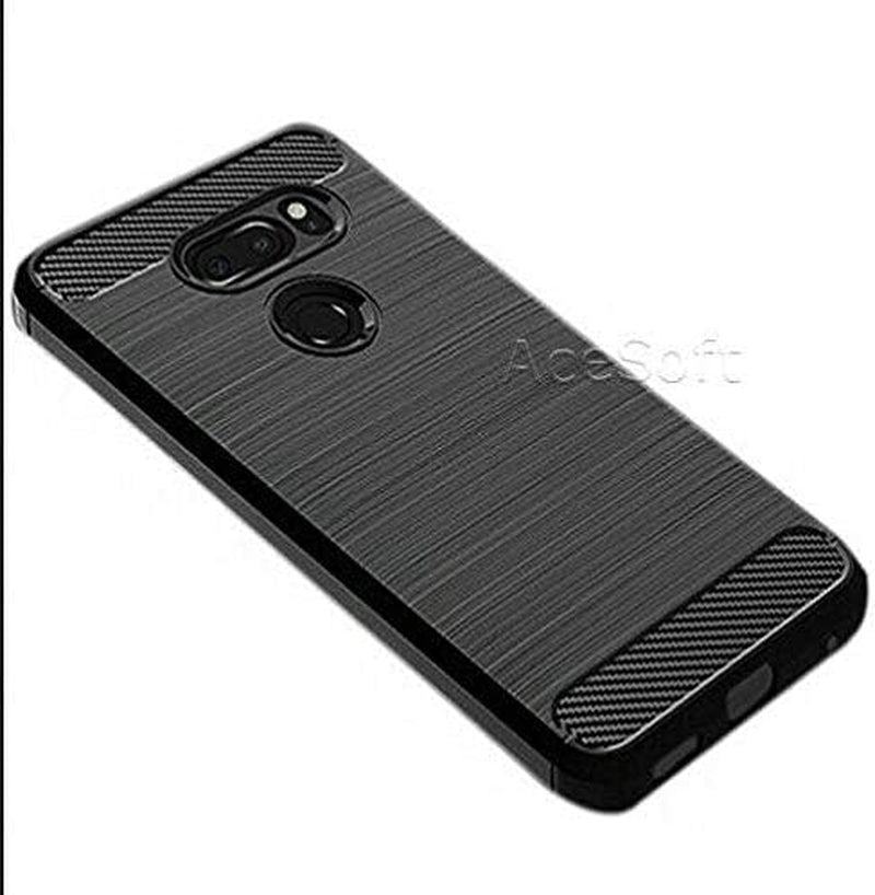Ultra Light Carbon Fiber Soft Case, Shock Resistant Perfect Fashion Full Body Protective Cover Case for LG V30 VS996 - Black SharpCost