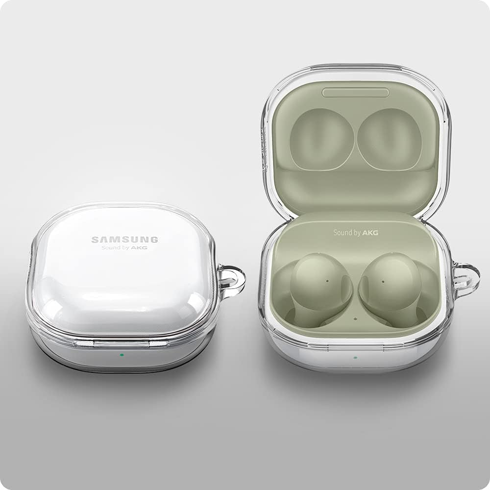 Spigen Ultra Hybrid Designed for Galaxy Buds2 Pro Case (2022) / Galaxy Buds 2 Case (2021) / Galaxy Buds Pro Case (2021) / Galaxy Buds Live Case (2020) - Crystal Clear Spigen