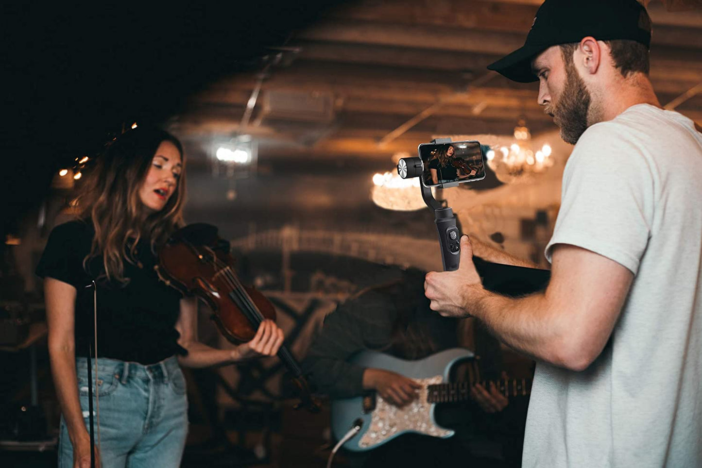 Vidpro SB-30 Motorized 3-Axis Smartphone Handheld Gimbal Stabilizer for Smooth Video Capture 360 Degrees Pan Tilt and Roll. App with Face Tracking, Panorama and Time Lapse Modes Vidpro