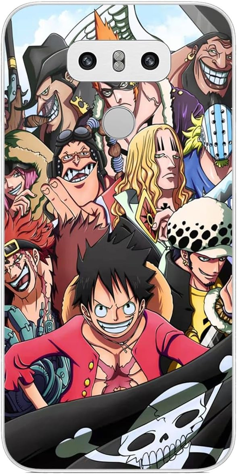 BAFAFA Compatible with LG G6 | LG G6+ | LG G6 plus Case with Luffy 382 Ultra Thin Shockproof Soft TPU Phone Case Clear BAFAFA With Luffy 301