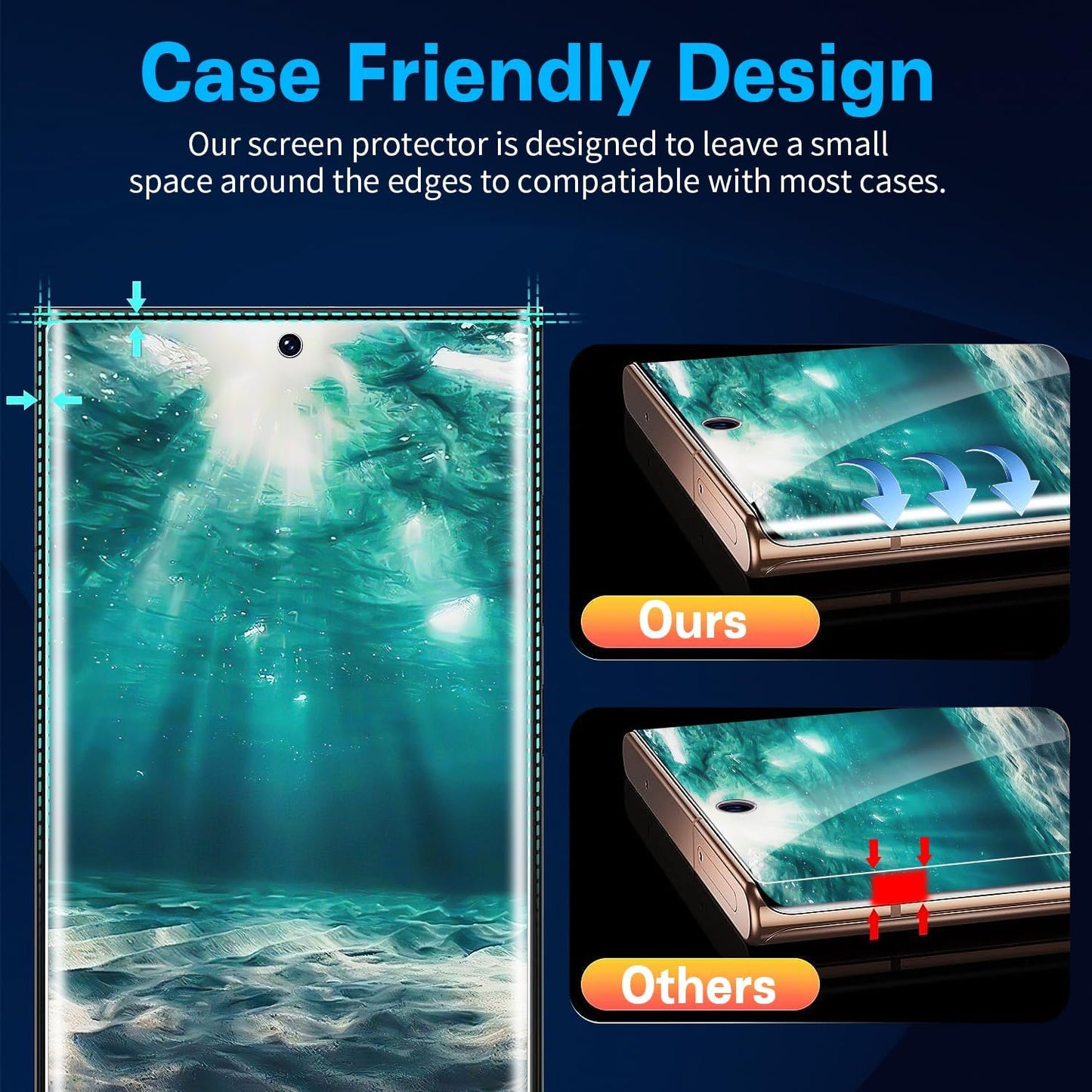 3 Pack Galaxy Note 20 Ultra Screen Protector, HD Clear Tempered Glass, Fingerprint Unlock, 3D Curved, Scratch Resistant, Bubble-Free for Samsung Galaxy Note 20 Ultra 5G Glass Screen Protector Coliary