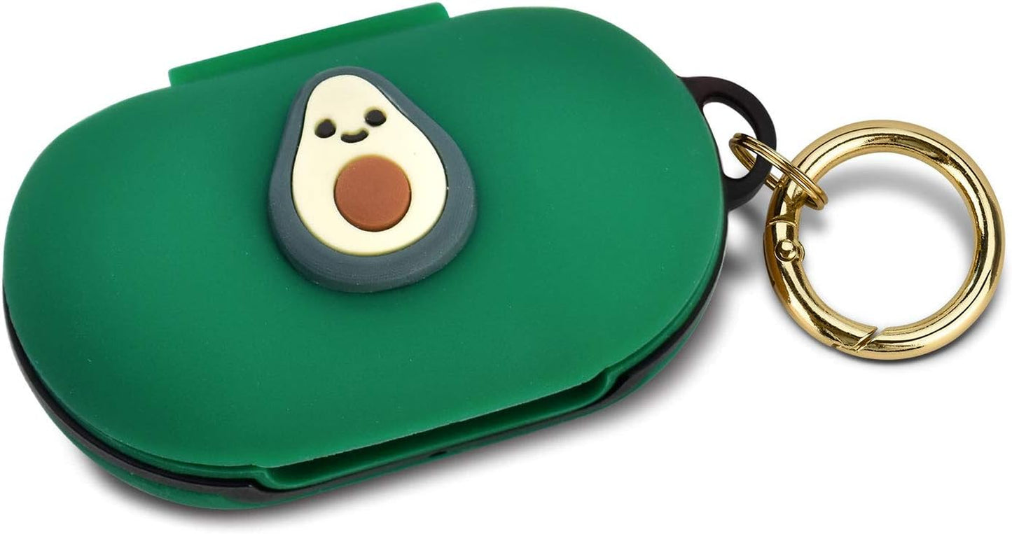 Newseego Compatible with Galaxy Buds(2019) Case, Galaxy Buds+ plus (2020) Cover Cute 3D Soft Case with Ring Buckle Keychain Galaxy Buds Case-Avocado Newseego Avocado 2