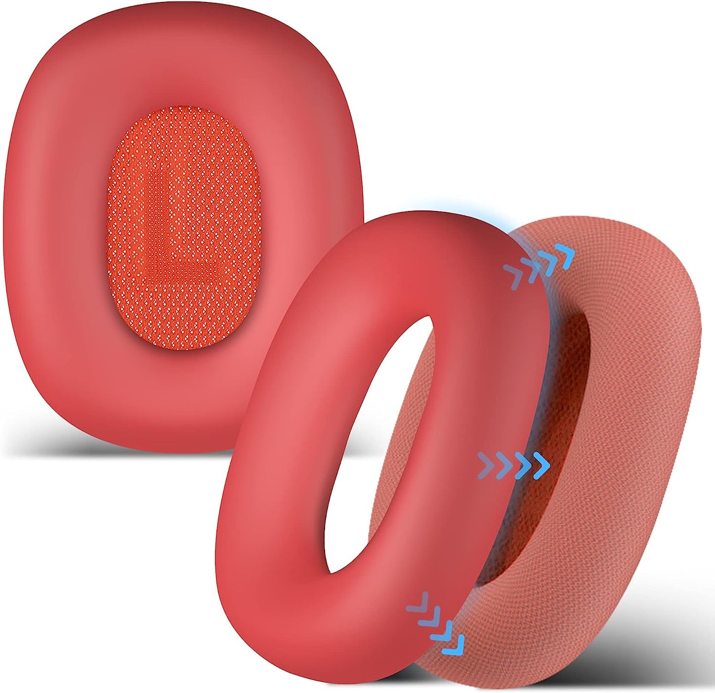 Seltureone Case Compatible for Airpods Max Earpads, Earcup Cover Protector, Silicone Earphone Protective Earpad Cover Accessories for Airpod Max Headphones Ear Pads, White Seltureone Red