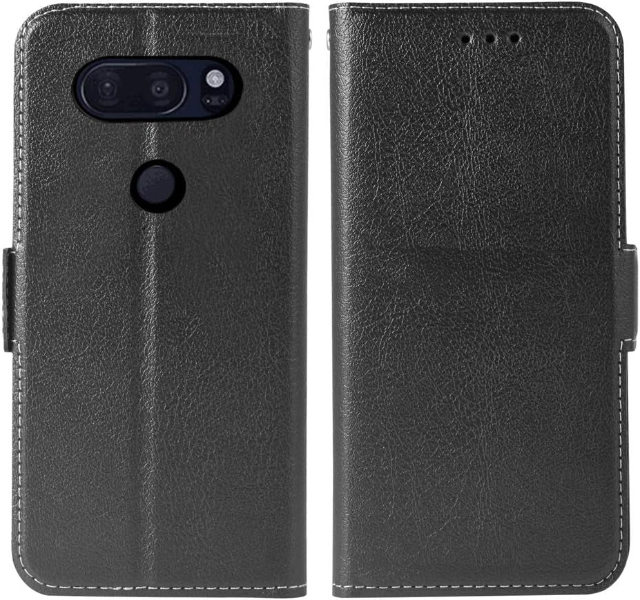 Phone Case for LG V35 Thinq V30 plus Folio Flip Wallet Case,Pu Leather Credit Card Holder Slots Full Body Protection Kickstand Protective Phone Cover for LGV30 LGV35 Thin Q LG30 LG35 V35Thinq Black WWAAYSSXA