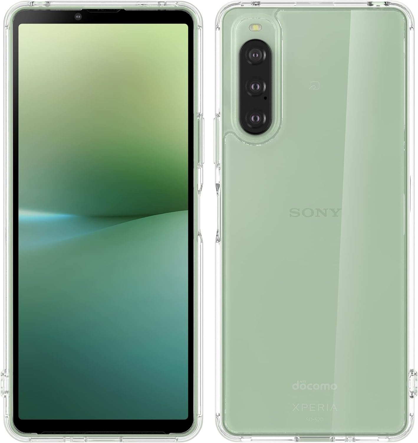 Foluu for Sony Xperia 10 V 2023 Case, Hard PC Back & Soft TPU Bumper Protective Shockproof Case for Sony Xperia 10 V 5G 2023 Clear Foluu