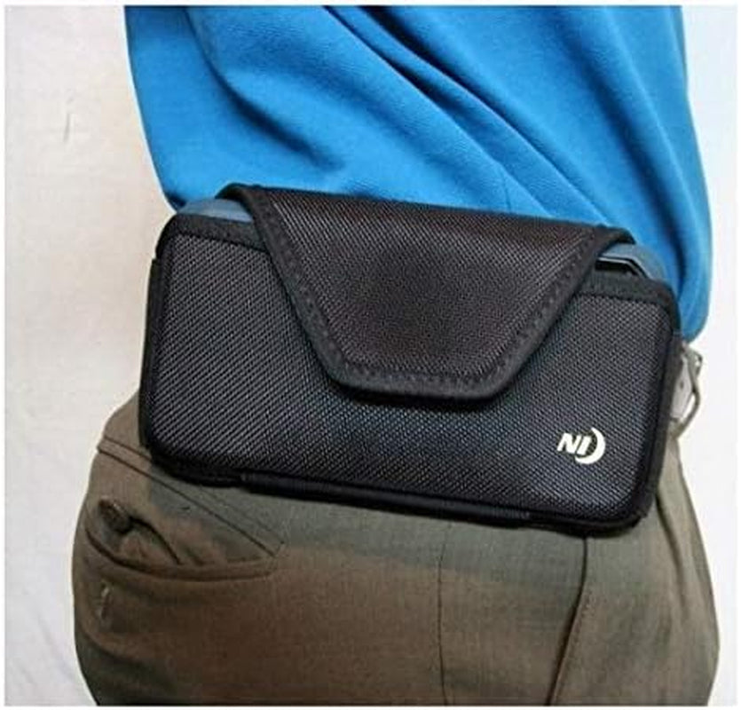 Nylon Hardshell Phone Pouch for LG V40 Thinq, Xx-Large, Rugged and Heavy Duty Holster, Strong Belt Clip Holder, Fits with Slim-Fit Case on Cell Phone (Sideways) Nite Ize