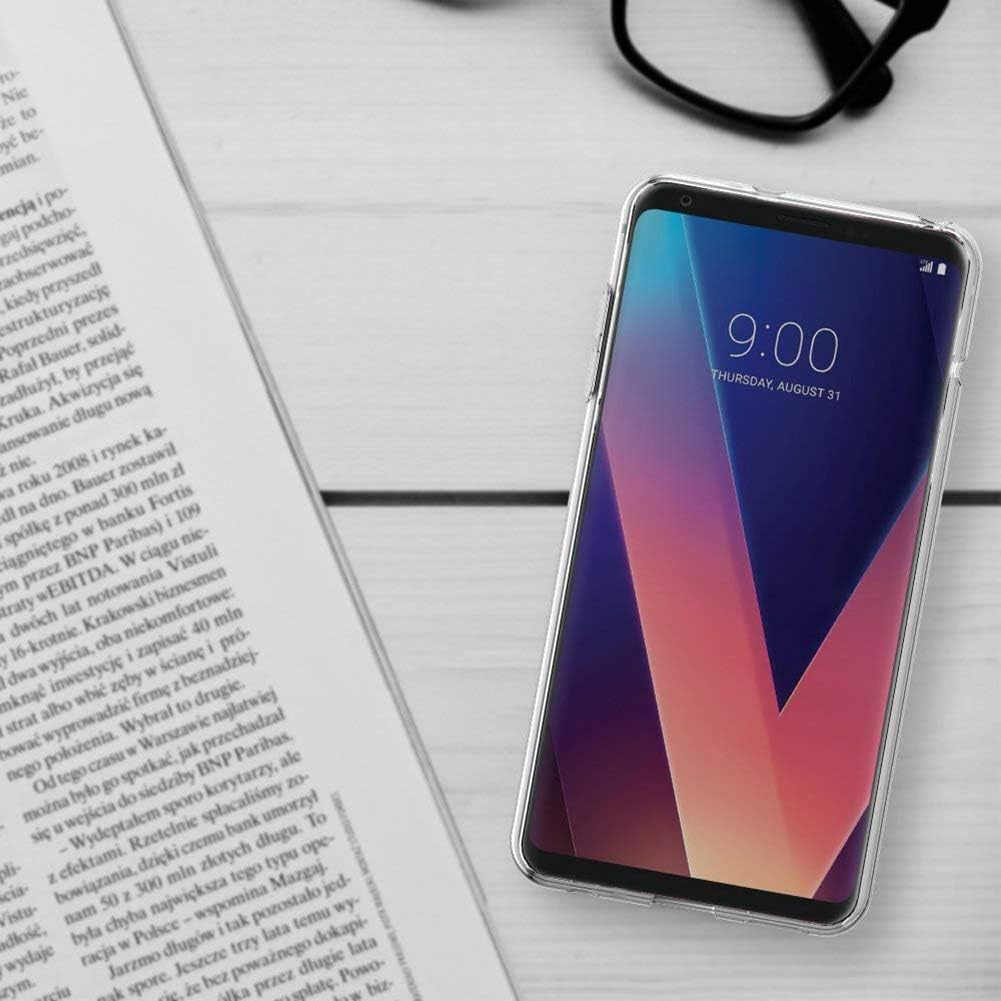 PUSHIMEI Compatible with LG V40 Thinq Case,Soft TPU Crystal Transparent Slim anti Slip Anti-Fingerprint Protective Phone Case Cover for V40 Thinq/V40 Storm(Clear) PUSHIMEI Inc